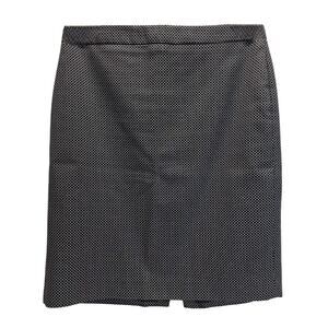 Liz Claiborne Career Black White Square Dashes A-Line Lined Pencil Skirt Size 4